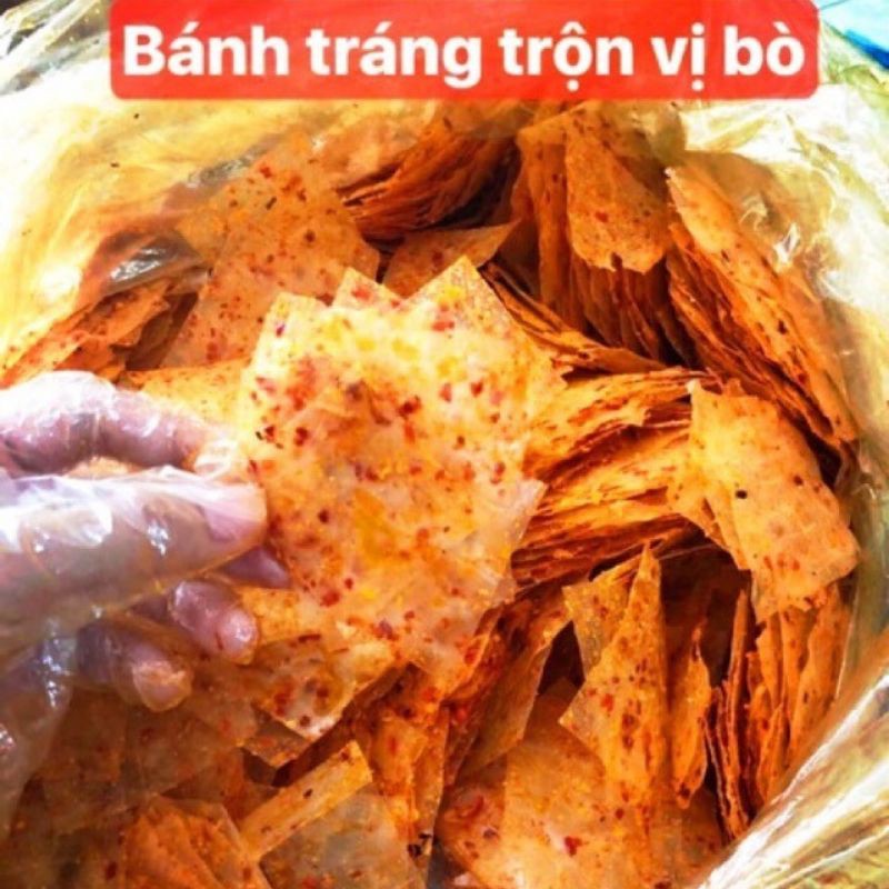 1 bịch bánh tráng trộn vị sa tế bò cực ngon 50gr