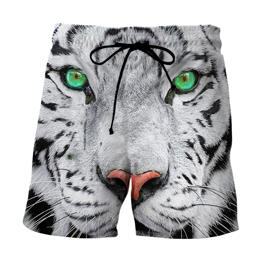 New Summer Beach Men's Shorts 3D Printed Dragon Ball Naruto Tiger Wolf Casual Quick Dry Board Shorts Mens Short Pants