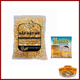 [SALE] Combo bắp rang bơ lắc phô mai: 1 túi Bắp + 1 gói phomai 30g