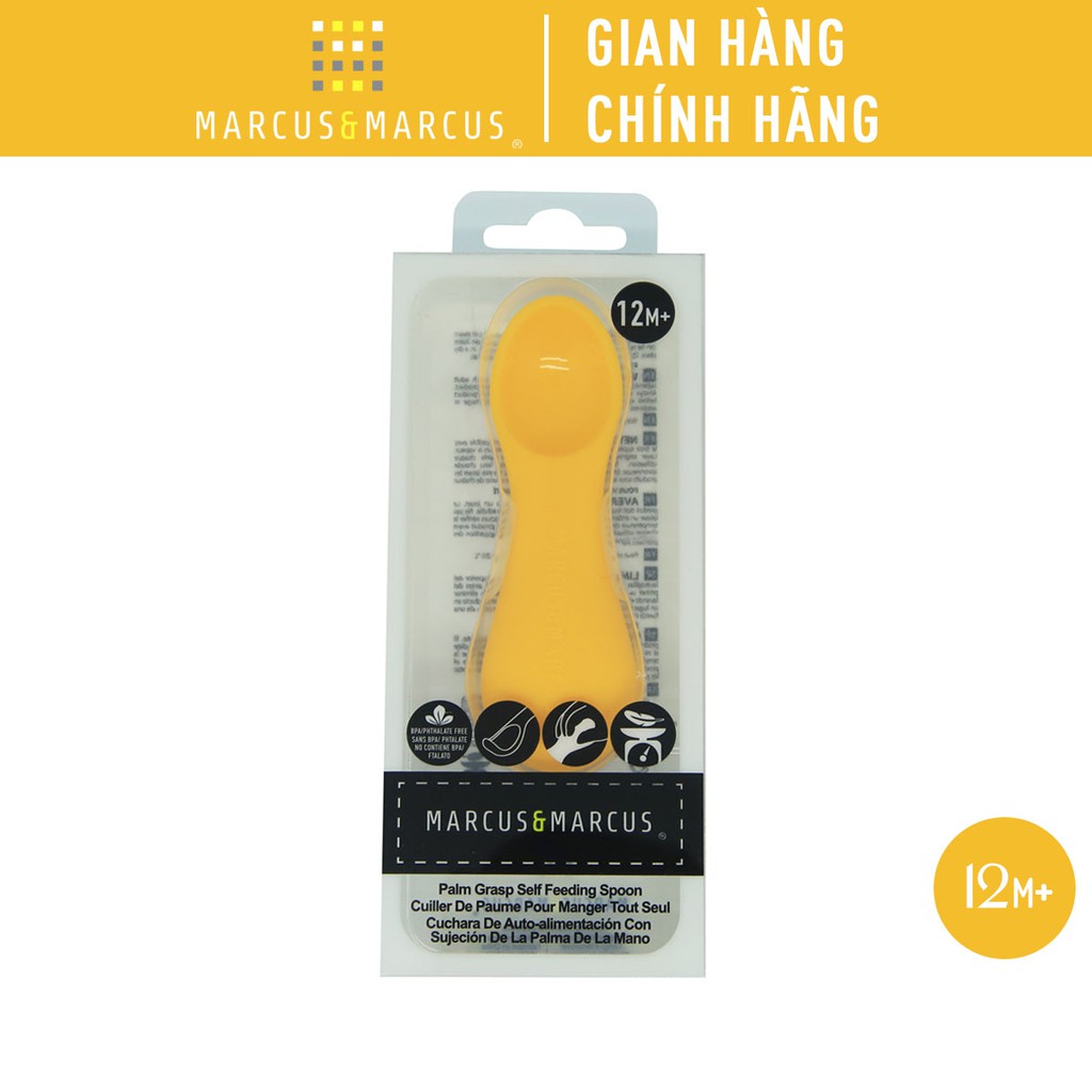 Thìa tập ăn silicon cho bé Palm Grasp Marcus &amp; Marcus, từ 12 tháng - Lola