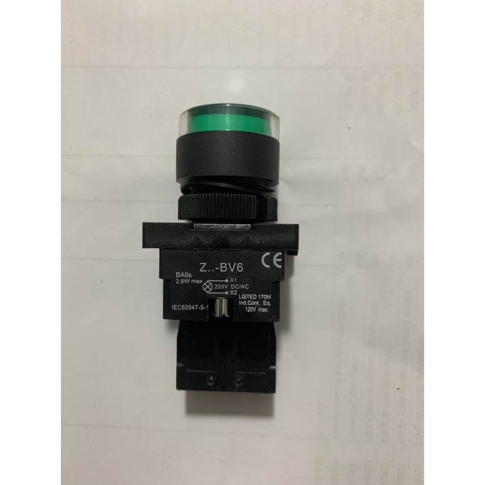 Nút ấn có đèn nhựa xanh EKPB2-EW3361 (CNC)