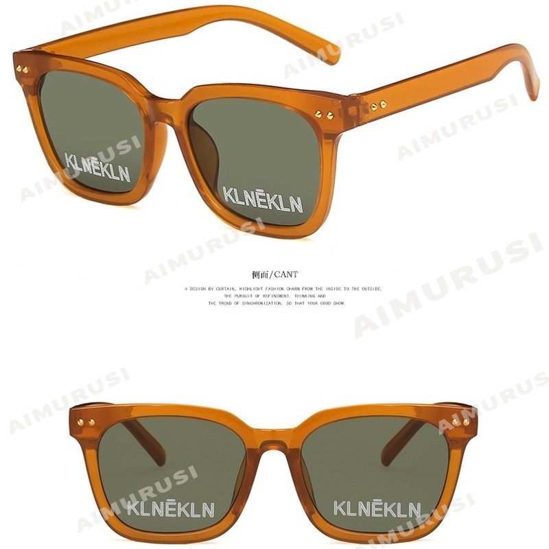(Aimurusi) COD Korean Style Square Frame Glasses Retro Large Frames Sunglasses Women/men