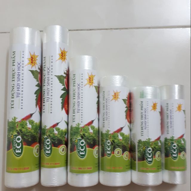 cuộn 500g túi đựng thực phẩm phân hủy sinh học