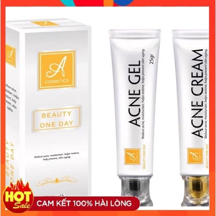 (Chính Hãng 100%) Kem Ngừa Mụn Siêu Tốc Độ Acosmetics, Gồm serum chấm mụn và Kem dưỡng ngừa thâm