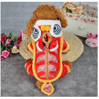 Áo quần con Lân cho Chó Mèo , Quần Áo Chó Mèo