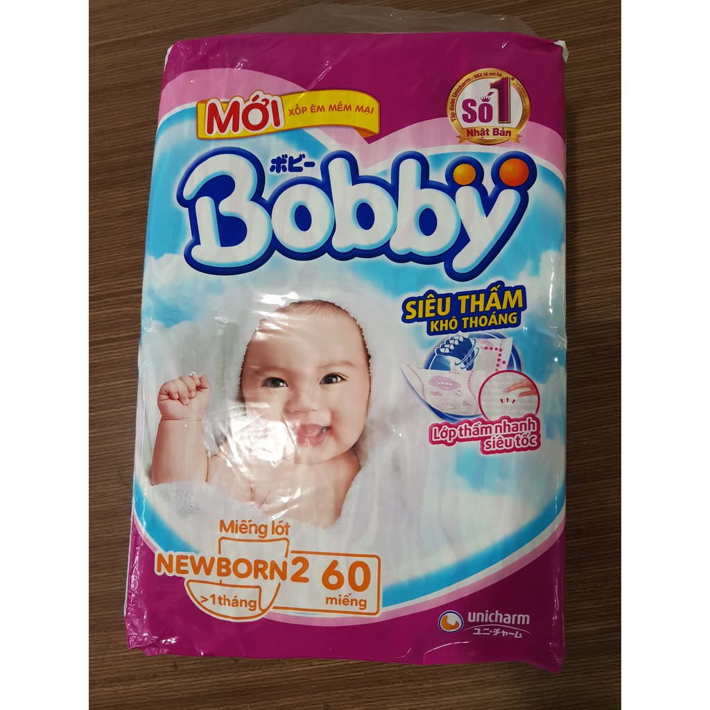 Miếng lót sơ sinh Bobby Newborn 2-60 miếng