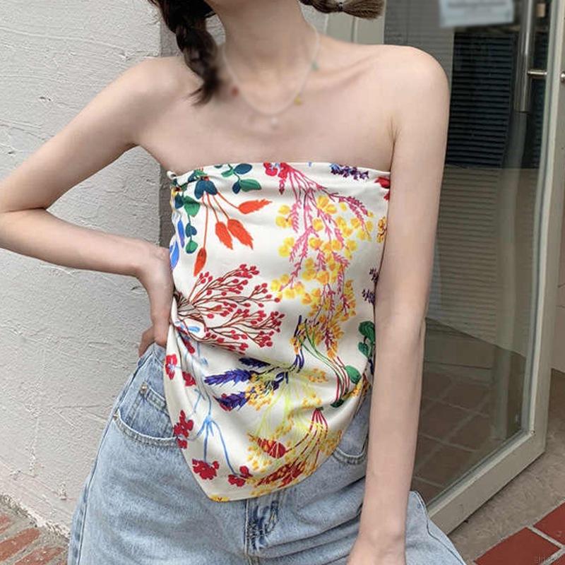 Áo Ống Vải Lụa In Họa Tiết Phong Cách Hàn Quốc Gợi Cảm Thời Trang Dành Cho Nữ | BigBuy360 - bigbuy360.vn