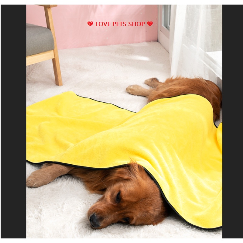 KHĂN TẮM CHO CHÓ MÈO BẰNG VẢI MICROFIBER - LOVE PETS SHOP