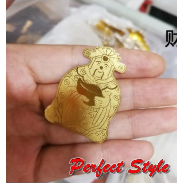 Phật thần tài mạ vàng 24k rước lộc vào nhà ( dán được )