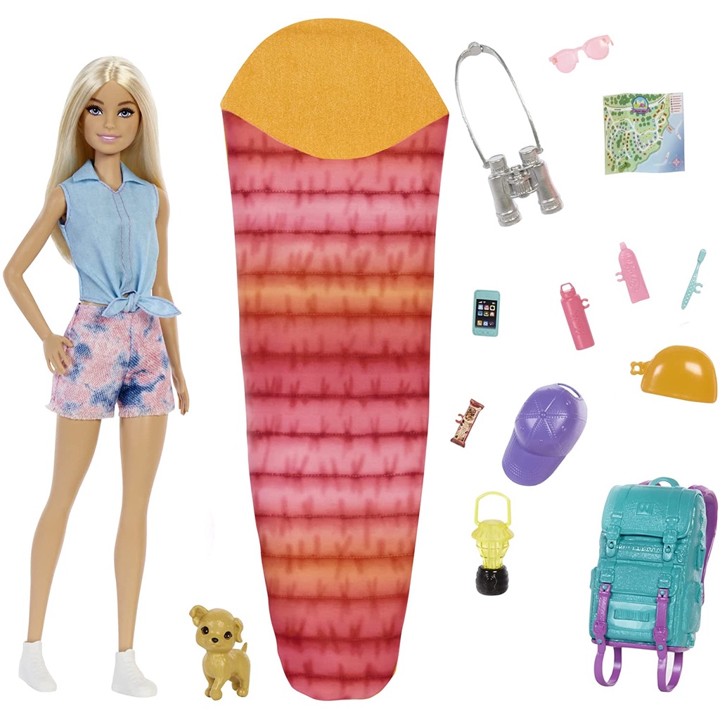 MỚI Búp Bê Barbie Malibu Brooklyn Stacie Chelsea Đi Cắm Trại It Takes Two Camping