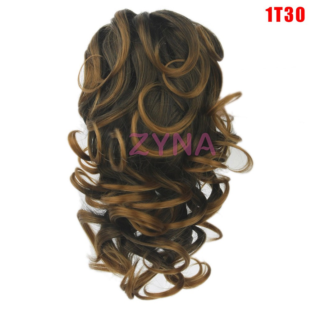 Ready Stock Claw Thick Wavy Wig Curly Long Layered Ponytail Wig Clip On Hair Extension &VN