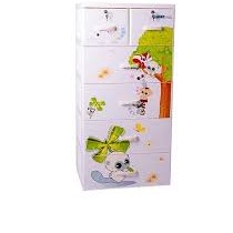 Tủ nhựa Lucky 5 tầng Hình chú sóc 60*48*122cm