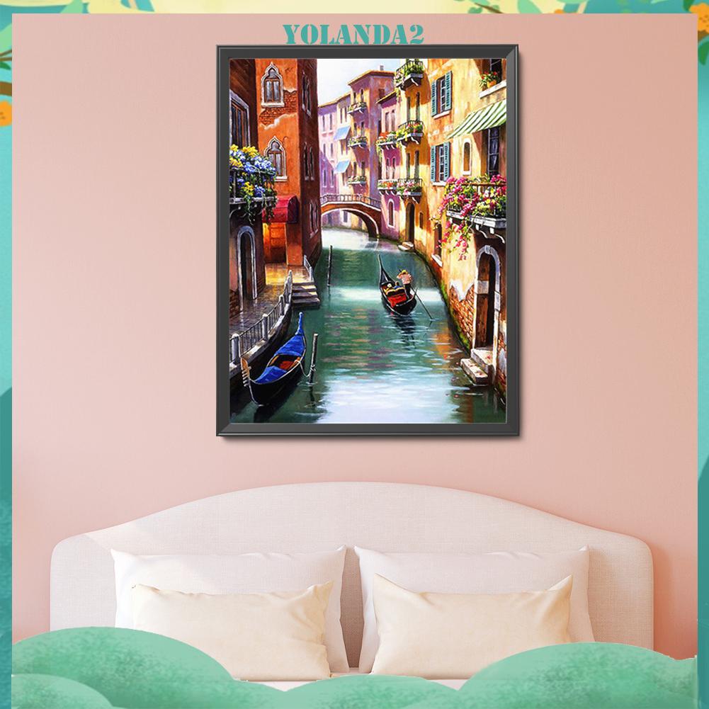 Bộ Tranh Thêu Chữ Thập Tự Làm 11ct Hình Đường Phố