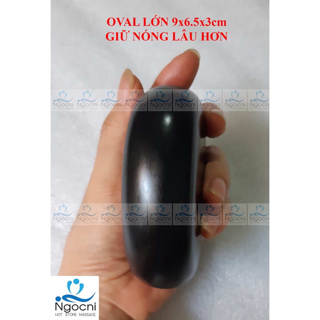 Đá Nóng Massage Spa Oval 8x6cm - Tròn 8x8cm - Chữ nhật 11x7cm - Oval lớn 9x6.5cm - Đá kẹp chân - cây ấn huyệt
