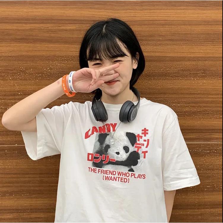 NRVP Áo Thun 100% Cotton Dáng Rộng Thời Trang Hàn Quốc Cho Nữ