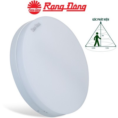 Đèn LED ốp trần cảm biến 18W Rạng Đông LN12.RAD 220/18W