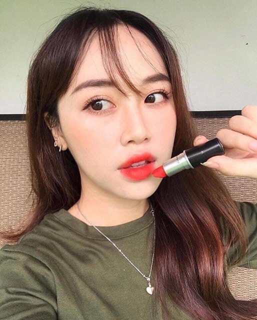 CHÍNH HÃNG- Son MAC Matte Lipstick màu đỏ cam 607 Lady Danger