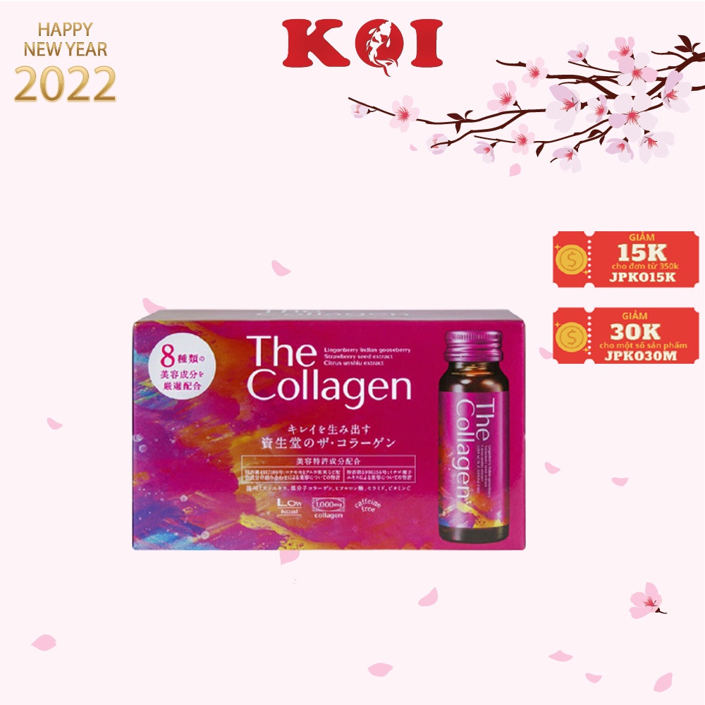 Nước uống Shiseido The Collagen 1000mg hộp 10 chai