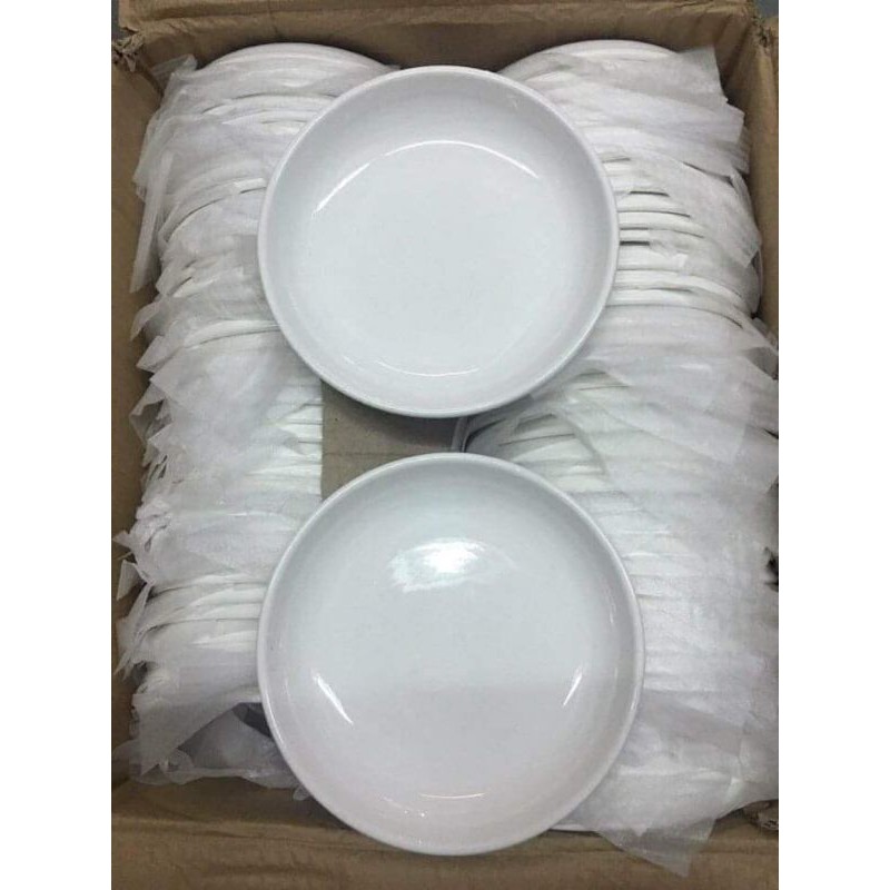Đĩa sứ trắng - Set/10 cái