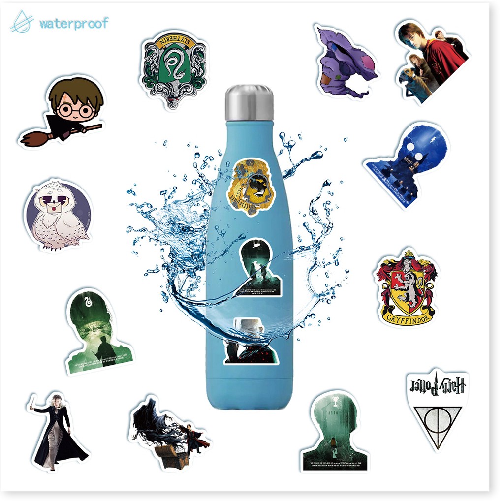 Set 50 hình dán graffiti họa tiết phim Harry Potter chống thấm nước
