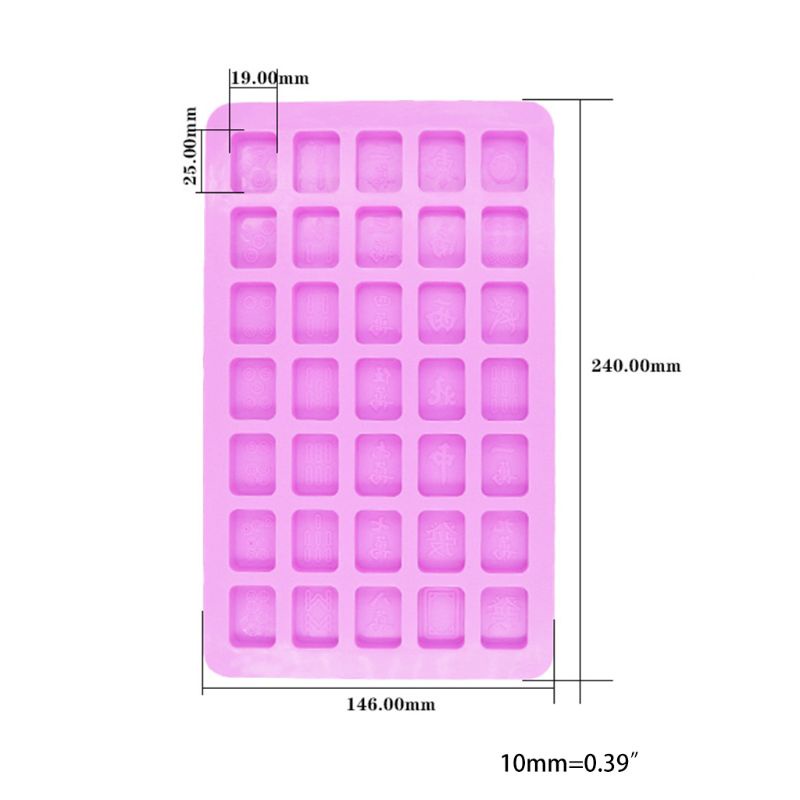 Khuôn Silicone Làm Mạt Chược Thủ Công Sáng Tạo