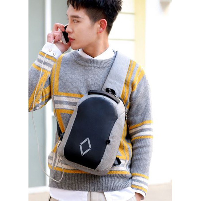 Balo 1 quai phát sáng cao cấp , vải chống thấm nước và có ổ USB