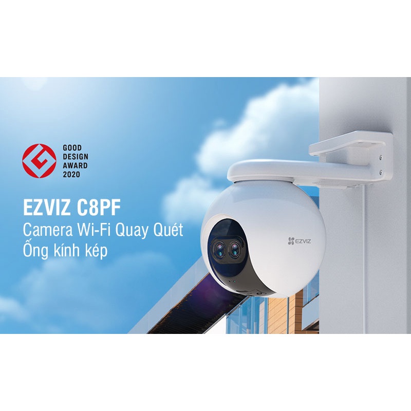 [Mã ELEZ10 giảm 10% đơn 800K] Camera IP Wifi EZVIZ C8PF ống kính kép PTZ, theo dõi và cảnh báo chuyển động - Bảo hà