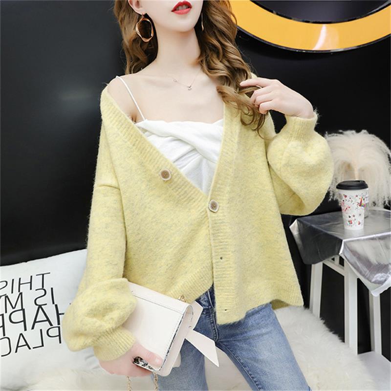 Áo Khoác Len nữ, áo Cardigan Len Mềm Mịn Dày Dặn Họa Tiết Cá Tính, Cardigan Nữ Cổ V Retro