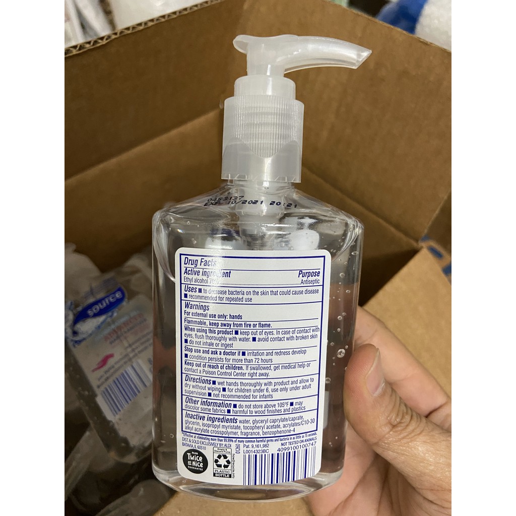 GEL RỬA TAY KHÔ SOURCE ADVANCE HAND SANITIZER 236 ML HÀNG MỸ | BigBuy360 - bigbuy360.vn