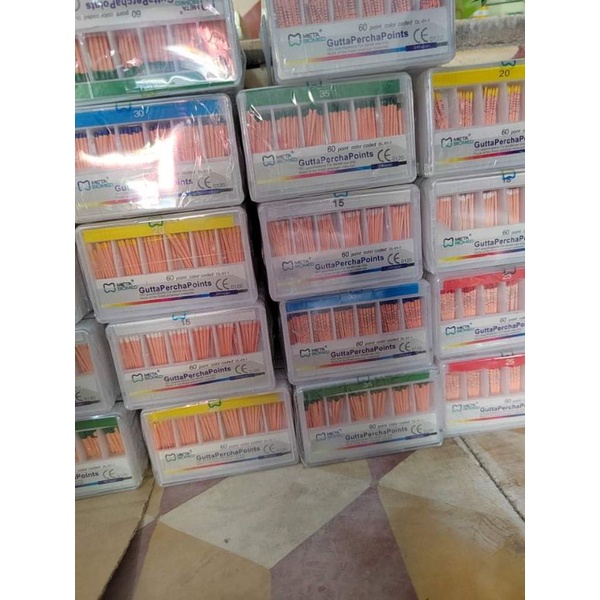 Gutta máy, côn chính độ thuôn 4%, 6% gutta nha khoa