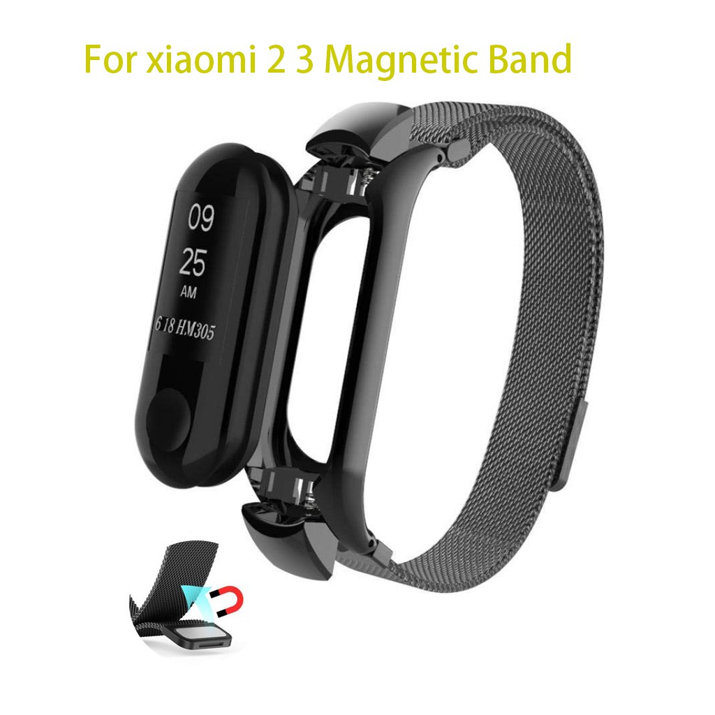 Dây đeo inox từ tính thay thế cho Xiaomi Mi Band 5 2 3 4 miband 6