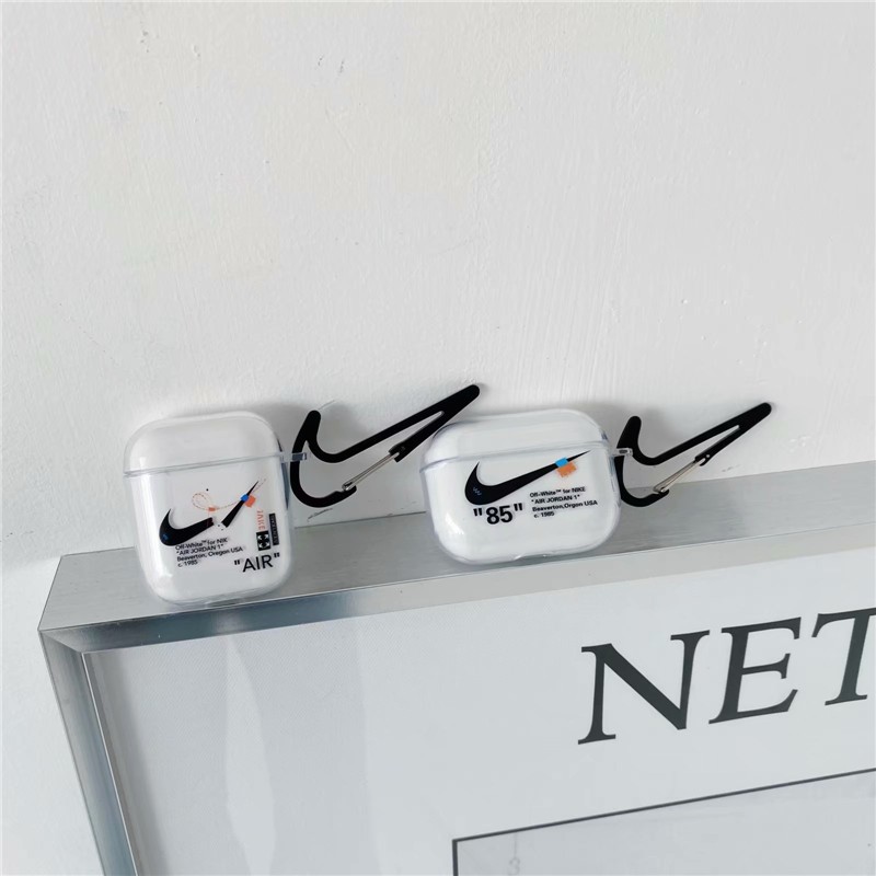 Vỏ bảo vệ hộp sạc tai nghe bằng silicon họa tiết Nike cho Airpod 1/ 2/ pro/ 3
