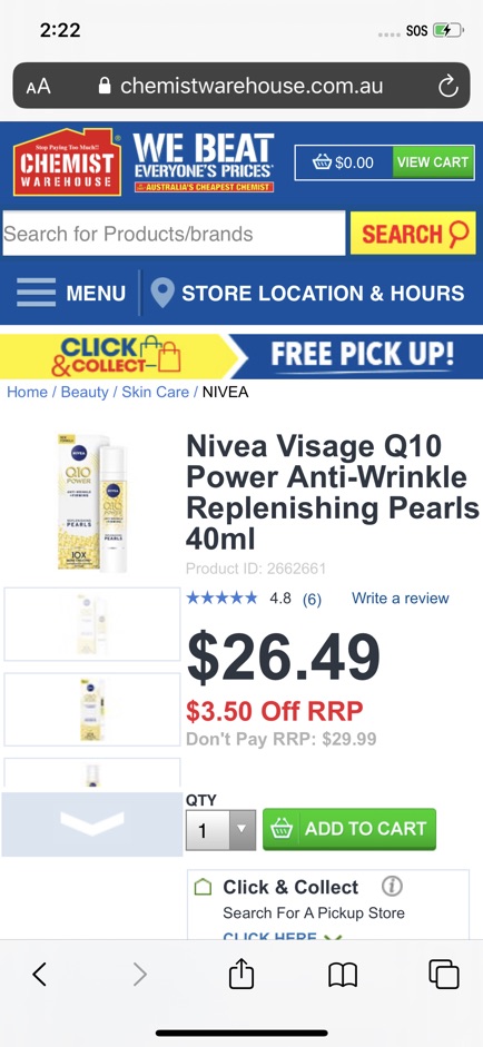 Serum dưỡng da Nivea Q10 plus Anti-Wrinkle Pearls
