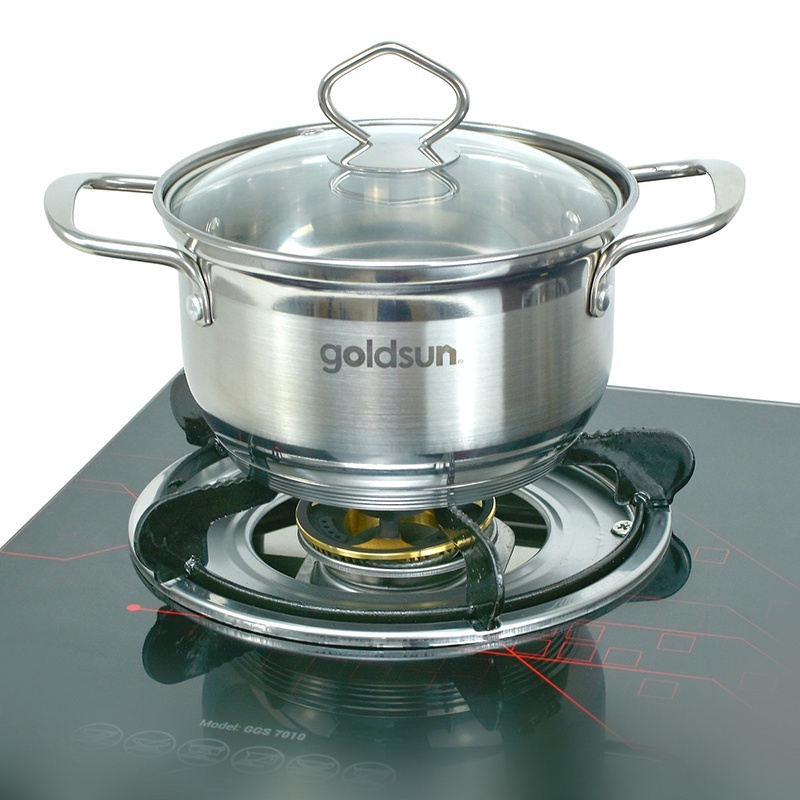 Bếp Gas dương đôi Goldsun GGS7010 - Mặt kính cường lực dày, hệ thống đánh lửa Magneto, pep đồng nguyên chất