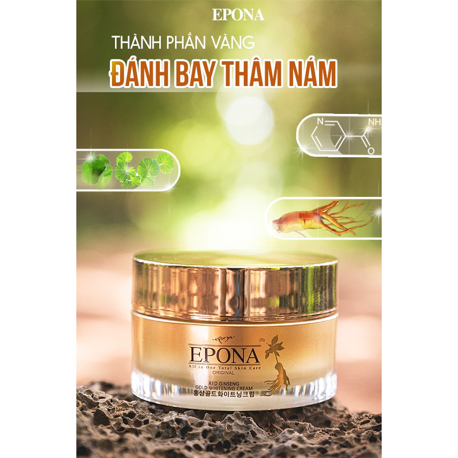 Kem Dưỡng Trắng Da Chiết Xuất Hồng Sâm Epona Red Ginseng Gold Whitening Cream 50ml | BigBuy360 - bigbuy360.vn