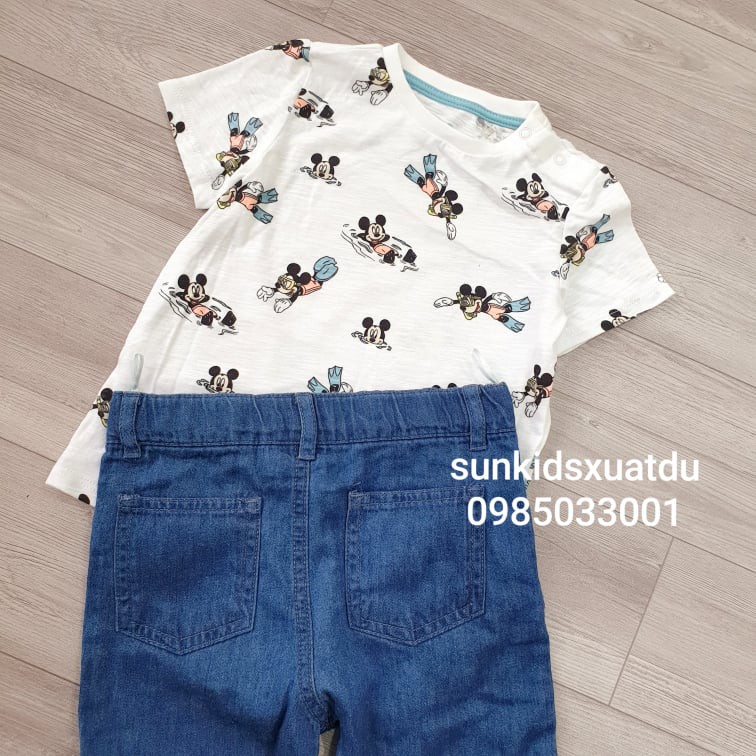 Bộ Bé trai Mickey quần jean