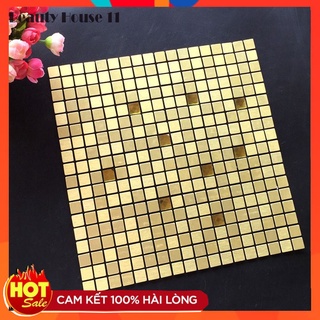 Gạch dán dạng mosaic chip nhỏ hình vuông trang trí nhà cửa, miếng dán tường cao cấp