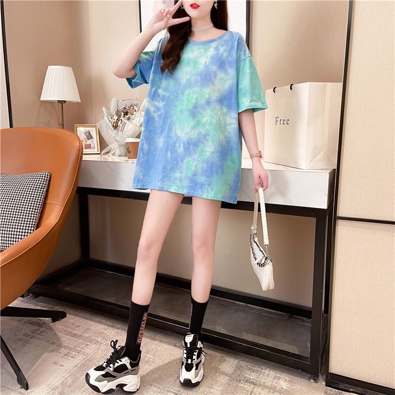 ÁO THUN CỔ TRÒN TSHIRT NỮ NAM UNISEX MÀU XANH NGỌC LỤC CHẤT VẢI THUN COTTON HÀNG FREESIZE 1 CỠ FORM DÁNG RỘNG DƯỚI 65KG