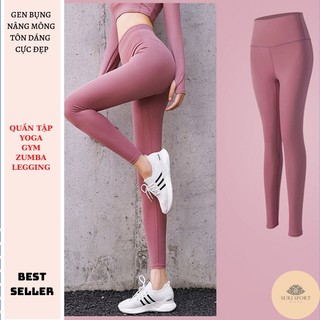 Quần legging, quần tập gym, yoga SuriSport cạp cao gen bụng, tôn dáng