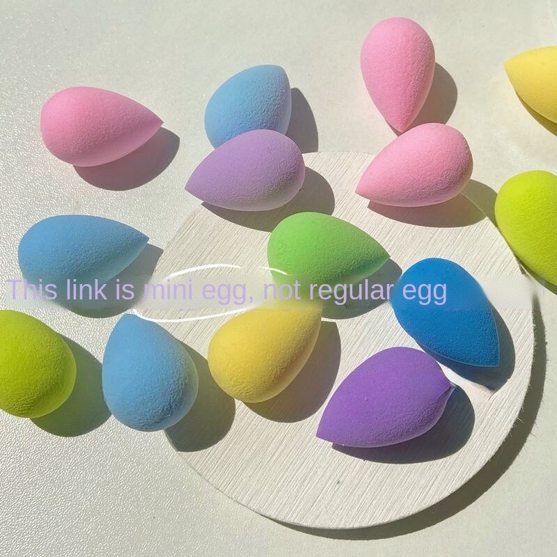Mút trang điểm ướt và khô hình quả trứng mini màu sắc ngẫu nhiên tiện dụng