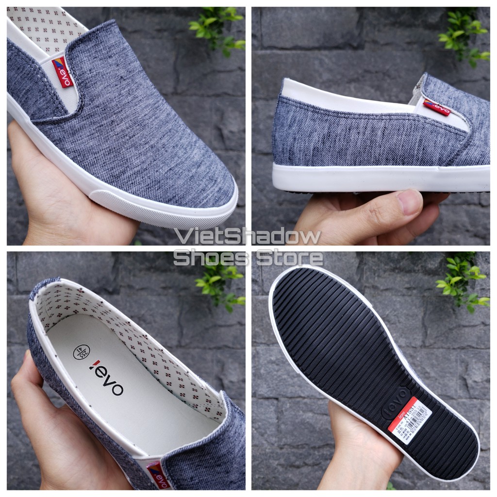 Slip on nam - Giày lười vải nam LEYO - Vải thô dệt sợi 2 màu - Mã SP A6133, A1513 | BigBuy360 - bigbuy360.vn
