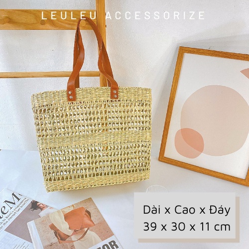 [ NHIỀU MẪU ] Túi cói quai dài đón hè cực xinh leuleu.accessorize