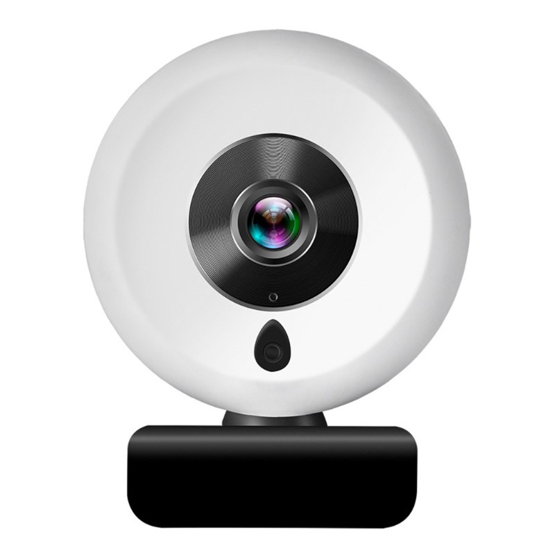 Webcam 1080p có vòng đèn led kèm giá đỡ và micro stereo