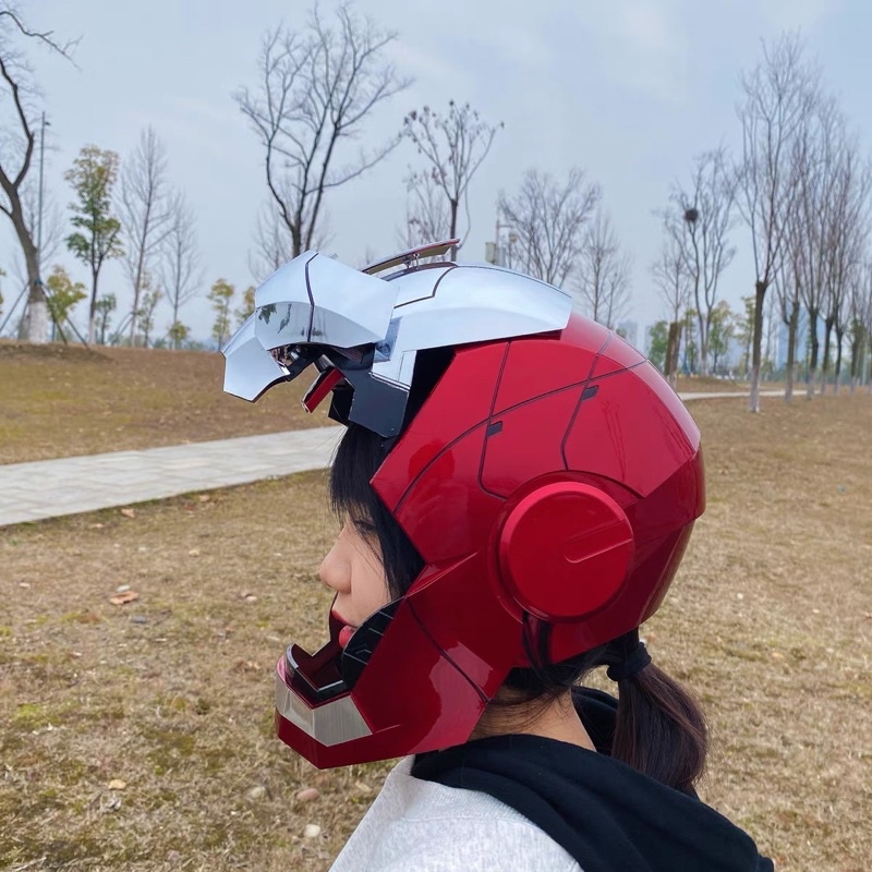 Nón Iron Man cao cấp đóng mở cảm biến, giọng nói Hàng Mới ra 2022. Xịn Chất từ ngoài vào trong
