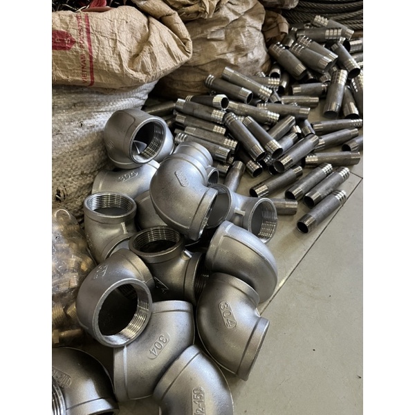 Co điếu inox 304 co ren trong ren ngoài 21 27 34 42 49 60
