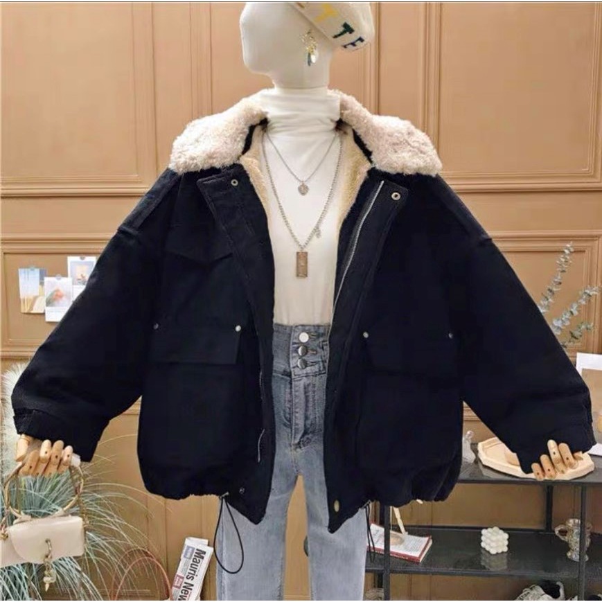 Áo Khoác Kaki ,Túi Ngực, 2 Lớp Lót Lông Cổ Bẻ  3 Màu, dưới 70kg G079 - Reso Shop96 | BigBuy360 - bigbuy360.vn