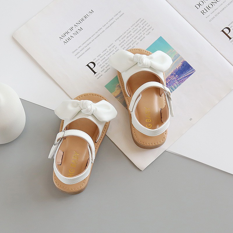 Dép Sandal Cho Bé Gái - Giày Sandal Thắt Nơ, Da Siêu Mềm Cho Bé Từ 1-6 Tuổi M005