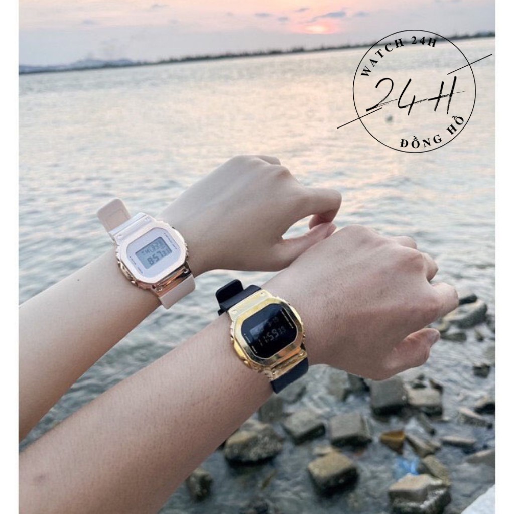 Đồng hồ nam, đồng hồ nữ G S00CK dáng Vuông 2 size khác nhau, điện tử full chức năng cho các bạn teen
