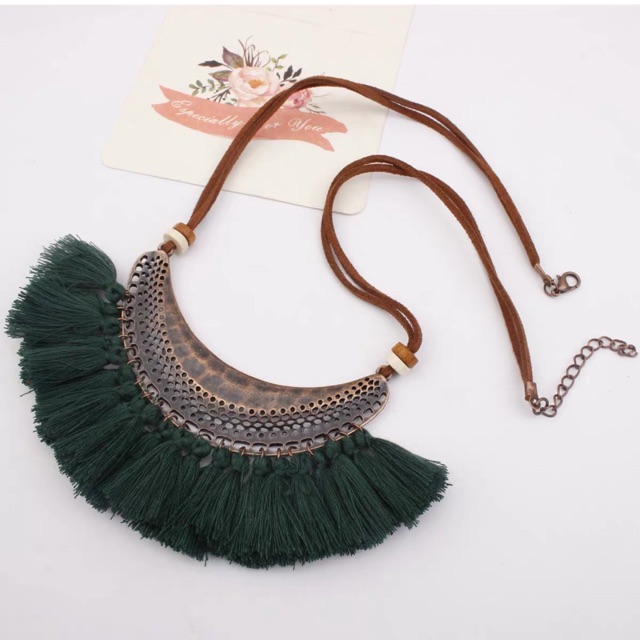 Vòng cổ boho - Vòng cổ tua rua vintage