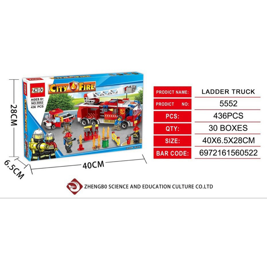 [GIÁ ƯU ĐÃI] LEGO Xếp Hình Biệt Đội Cứu Hoả CITY FIRE 5552 (436 Chi tiết)